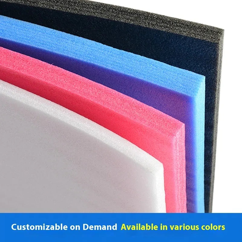 White high-density EPE pearl cotton foam board measuring 2 metres by 1 metre with 10mm thickness