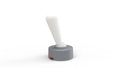 Toggle silicone USB rechargeable night light with warm LED, wall mounted in bedroom