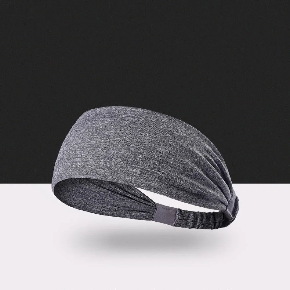 Quick-drying antiperspirant yoga hair band in striped red, polyester fibre women's fitness headband