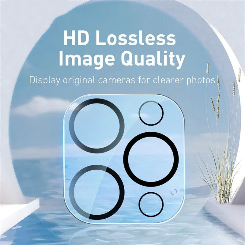 Full frame transparent glass lens protective film for iPhone 12 series