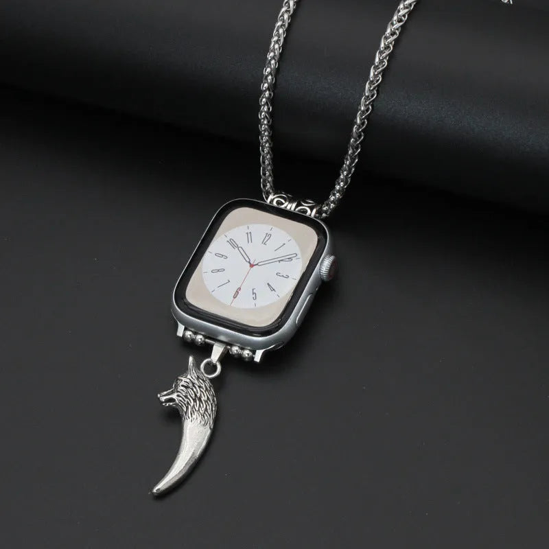 Watch necklace feather hanging strap in assorted designs for 38-49mm watch cases