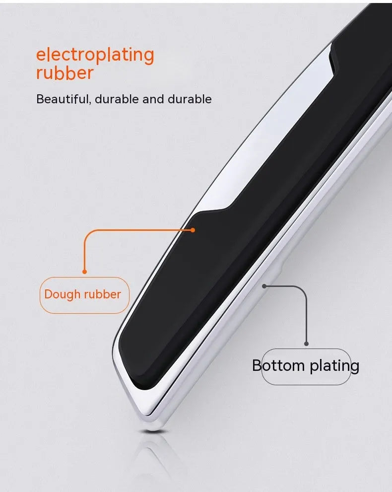 Black silicone car door bumper strips measuring 9.5cm by 2cm in four-piece protective set
