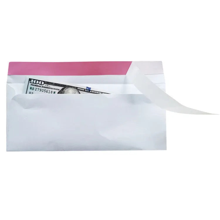 Blue tamper-evident confidential envelope with self-adhesive flap, dimensions 105mm by 240mm.