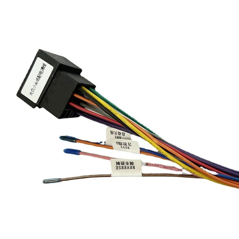 Volkswagen small head low power cord wiring harness cable with 16-pin connector and PVC insulation
