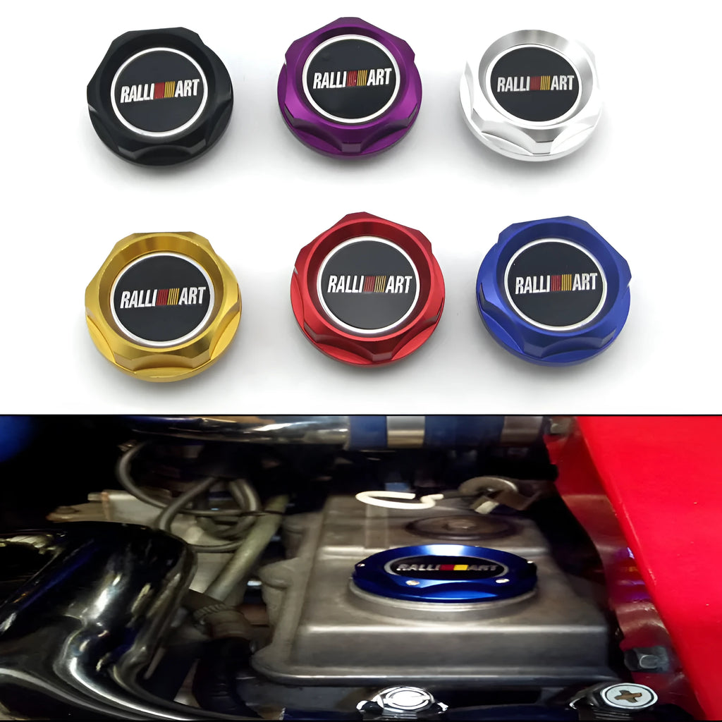Aluminium alloy oil filter cap for Mitsubishi vehicles in six colour options