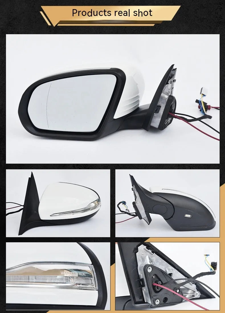 Mercedes W205 C-Class rearview mirror assembly replacement reflector in ABS plastic