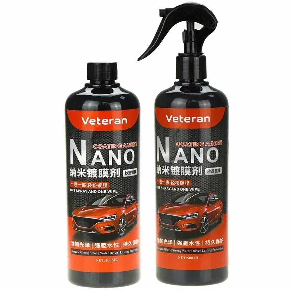 Automotive coating agent liquid in hand spray bottle for car paint protection