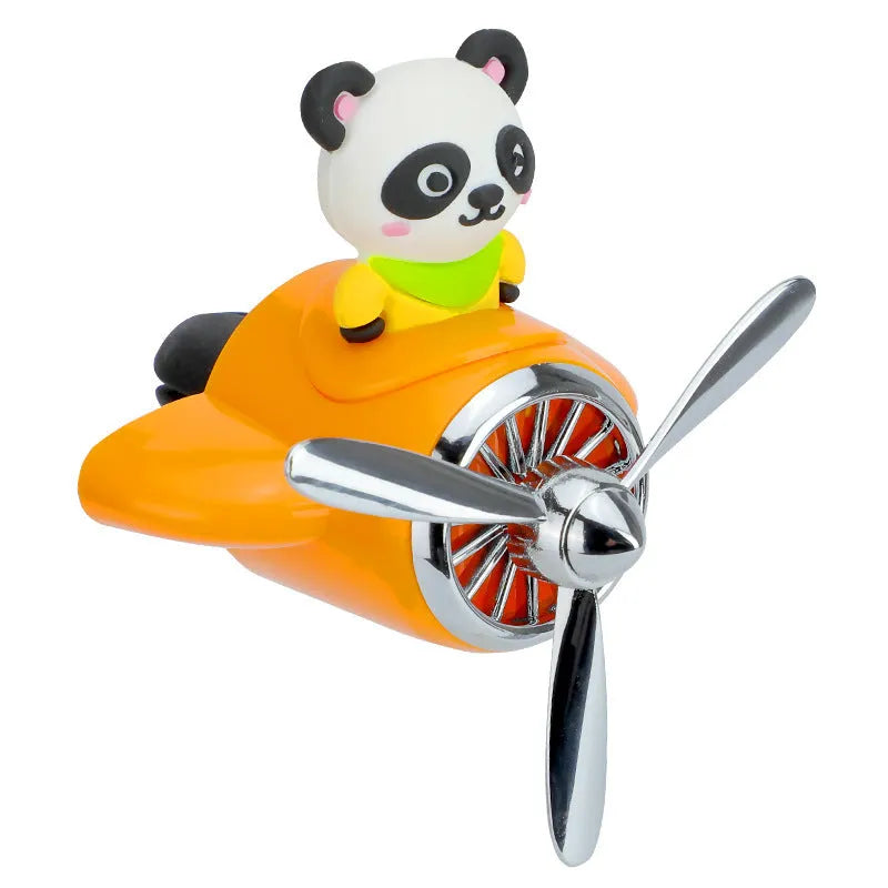 Cartoon aeroplane shaped plastic car vent clip aromatherapy accessory in four colour options