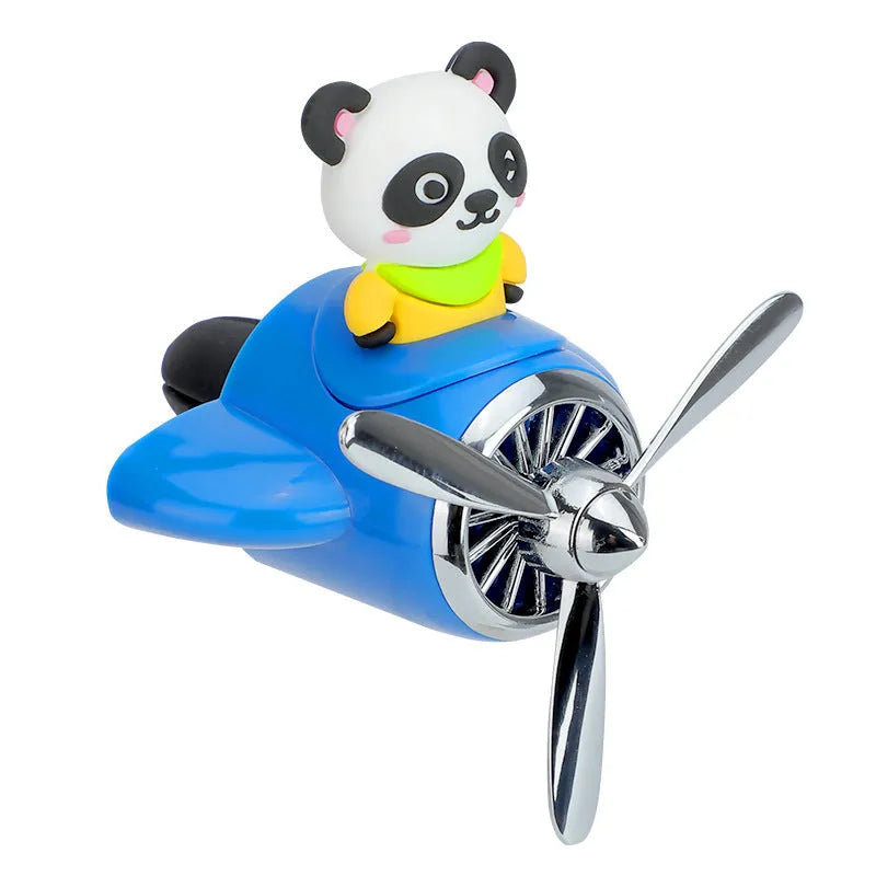 Cartoon aeroplane shaped plastic car vent clip aromatherapy accessory in four colour options