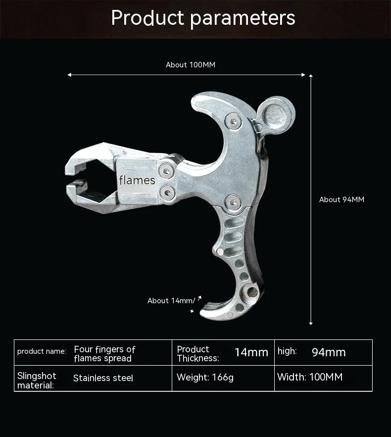 Zinc alloy archery release aid showing two-axis harpoon clip mechanism