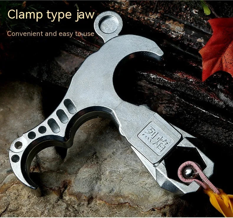 Zinc alloy archery release aid showing two-axis harpoon clip mechanism