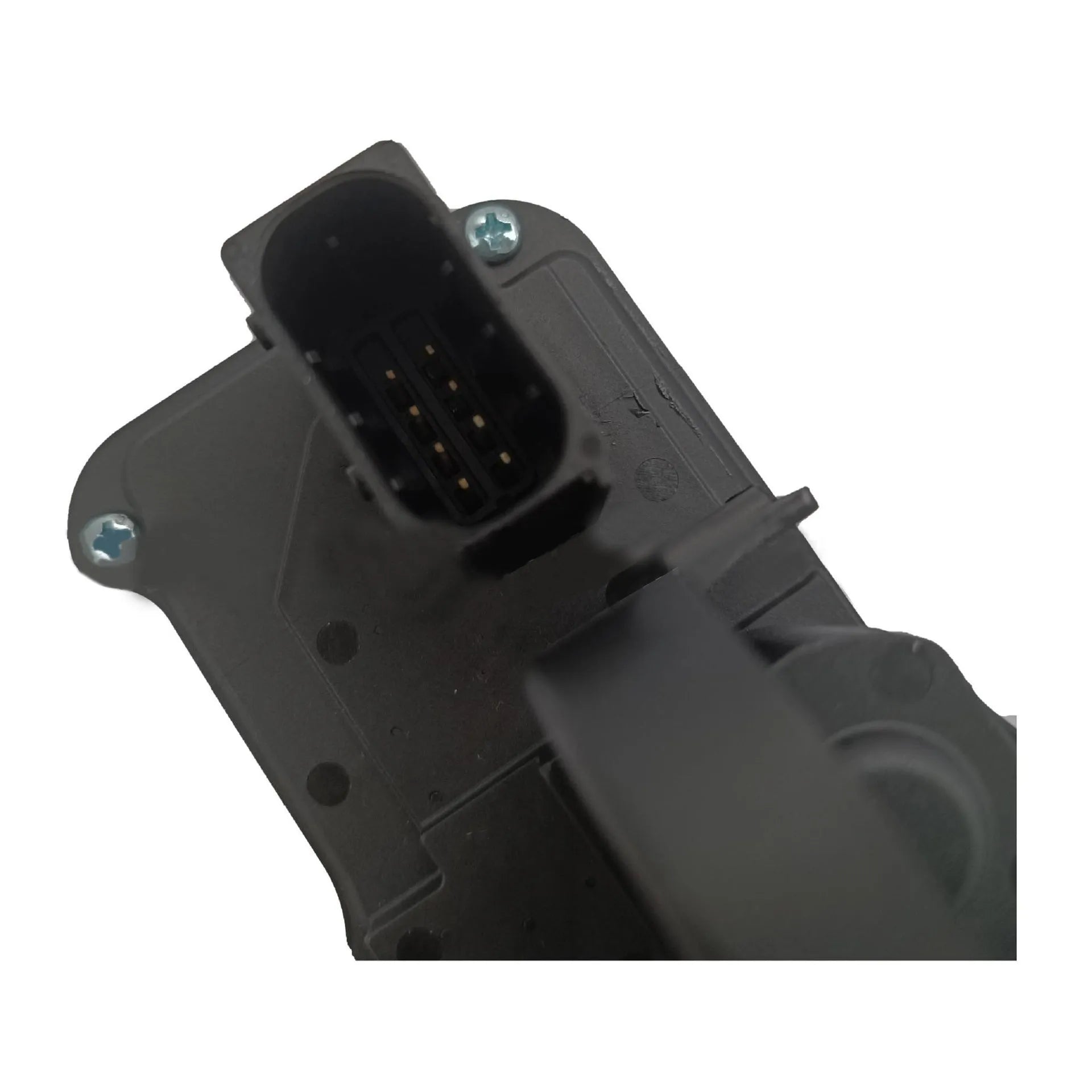 Black plastic door lock actuator for Cadillac SLS right front door