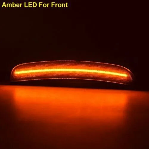 Set of four Dodge Challenger Charger side marker lights: two amber for front, two red for rear.