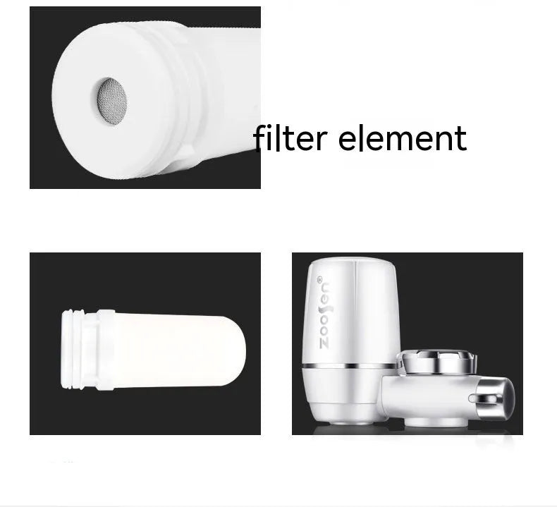 White diatom ooze ceramic water filter element measuring 43x43x100mm
