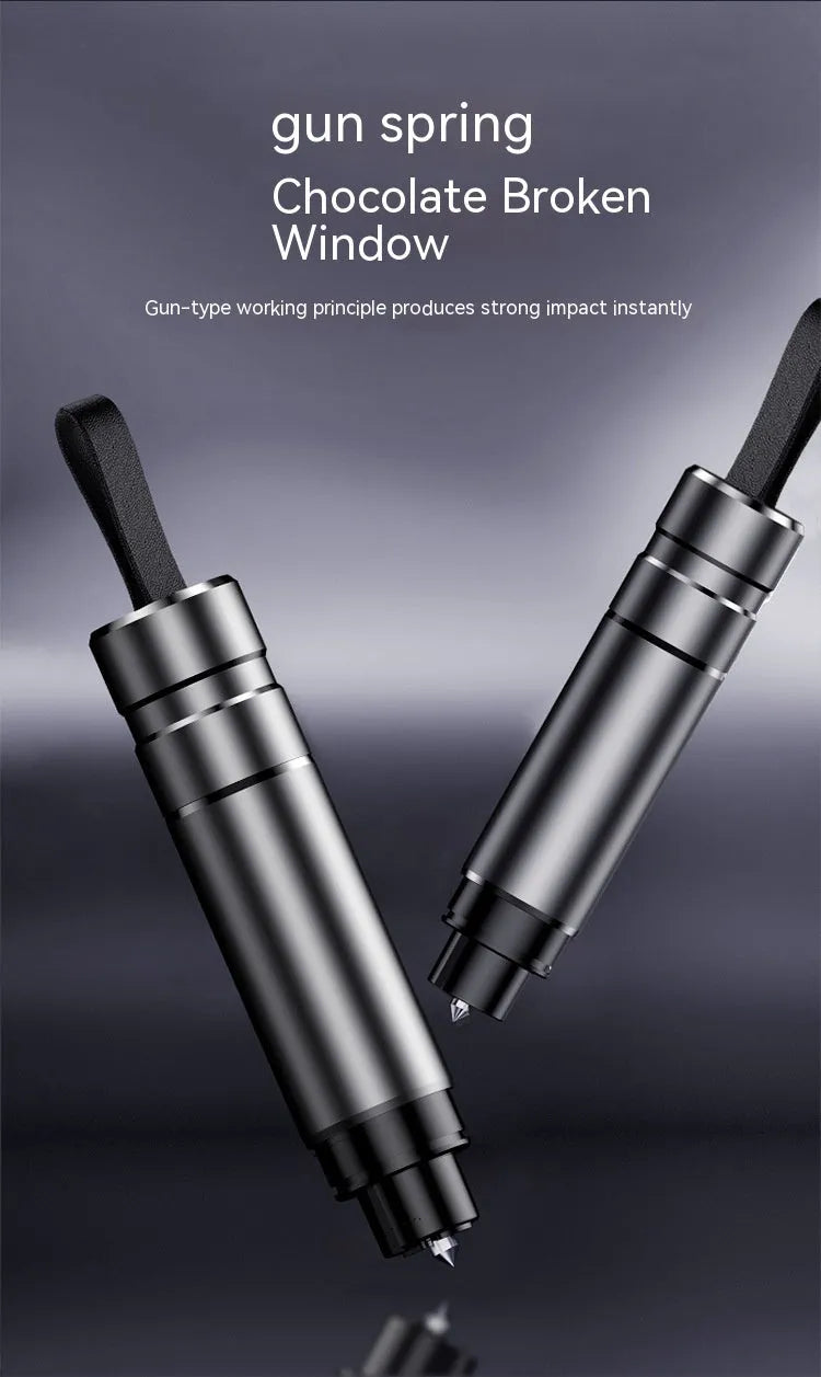 Aluminium alloy car safety hammer with sand blasting oxidation finish and 20x88mm dimensions