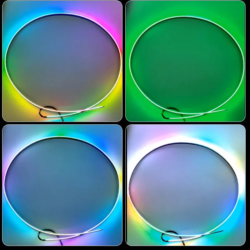 Car interior LED strip lighting kit with app and remote control for colour customisation
