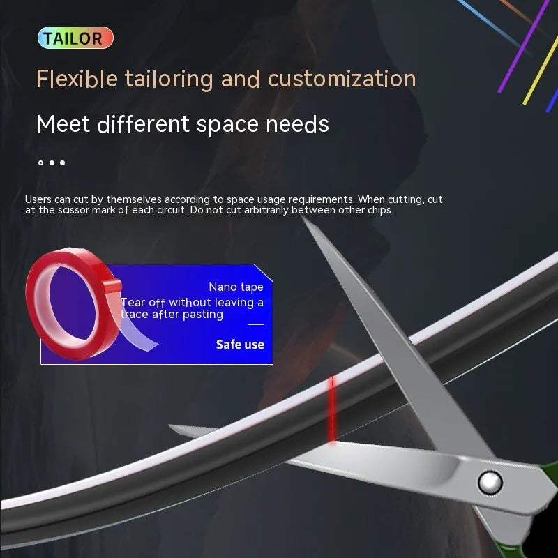 Car interior LED strip lighting kit with app and remote control for colour customisation