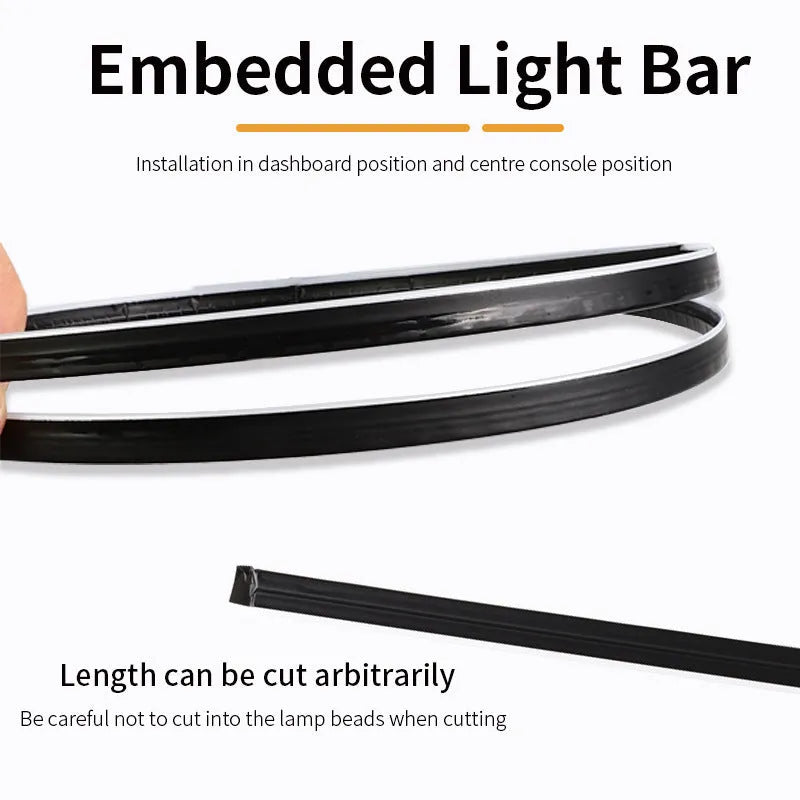 110cm car central control ambience light with aluminium alloy construction and remote control