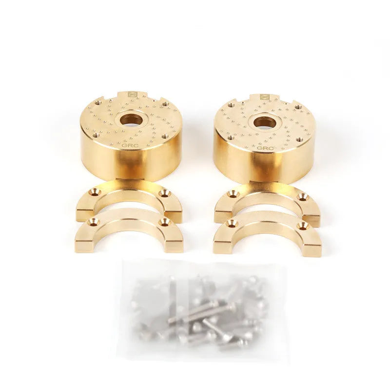 Brass gearbox cover metal accessory for model vehicle axle door mounting