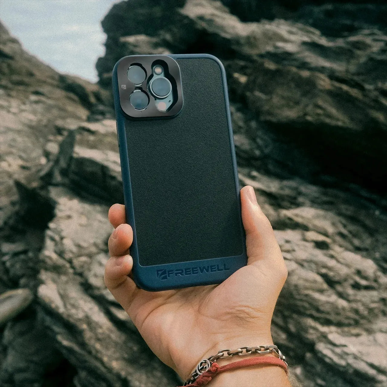 Black slim protective phone case for iPhone 13 Pro, 14 Pro, and 15 Pro Max models.