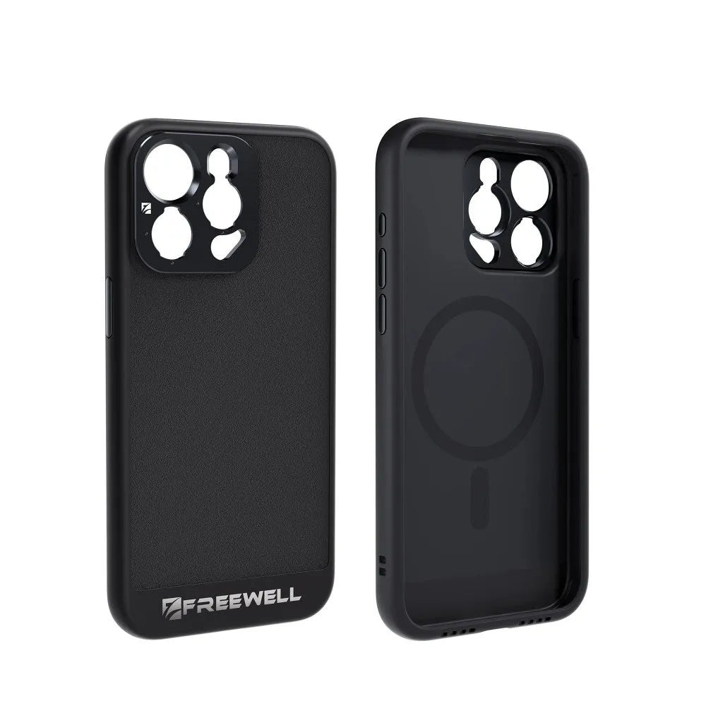 Black slim protective phone case for iPhone 13 Pro, 14 Pro, and 15 Pro Max models.