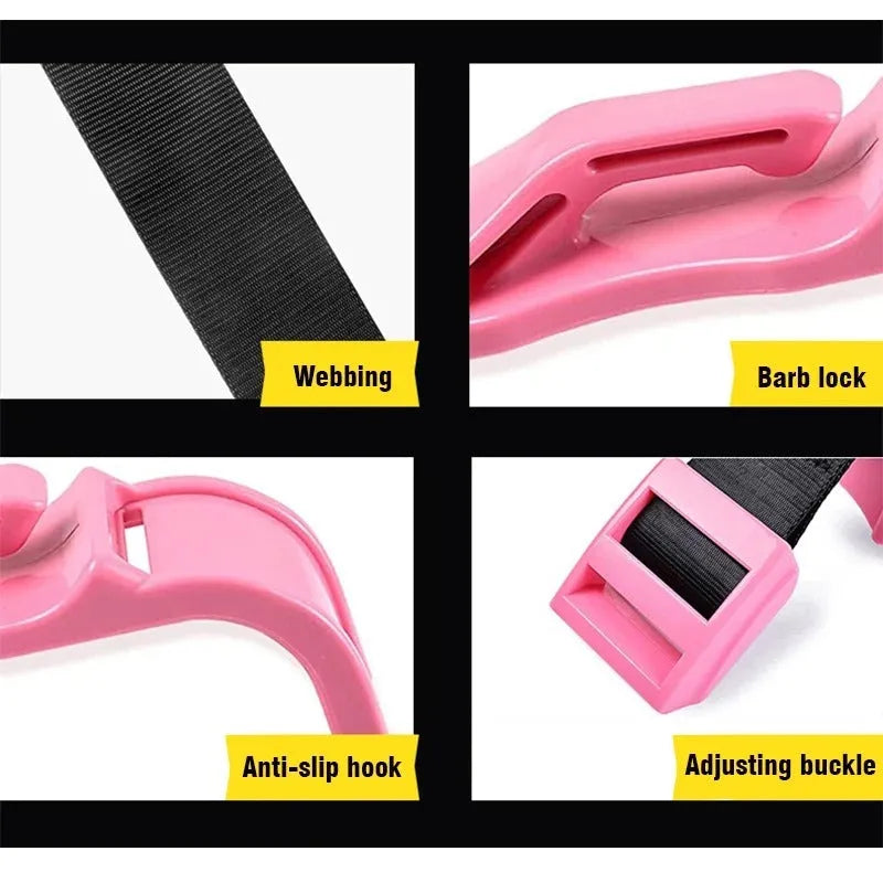 Pregnant women car seat belt safety buckle device showing adjustable 1.82 metre length and curved design