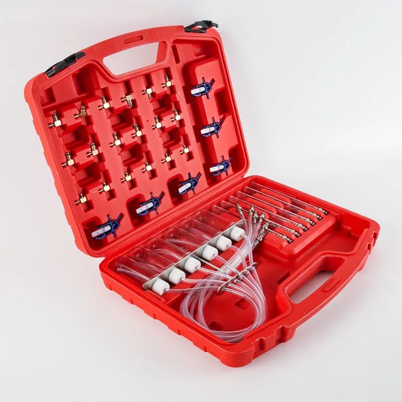 Brass fuel injection flow meter diagnostic tool measuring 37.5cm length