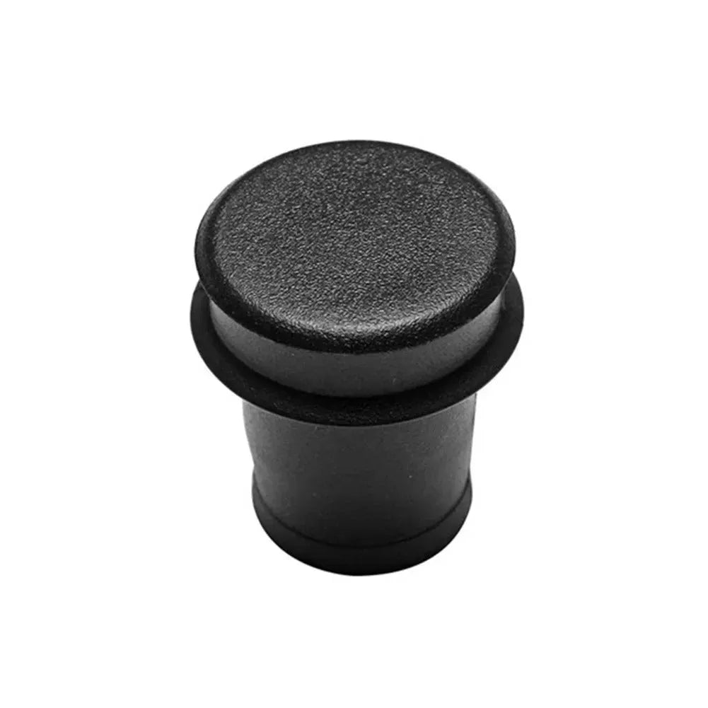 Black PVC car cigarette lighter dust plug with a long 33cm stem and 2cm diameter sealing end.