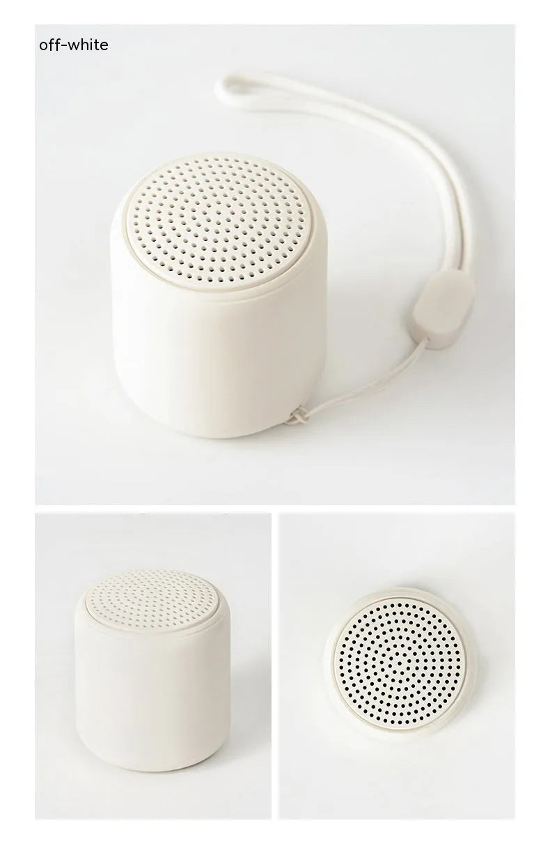 Mini portable Bluetooth speaker in black, ABS casing, 45mm diameter x 48mm height