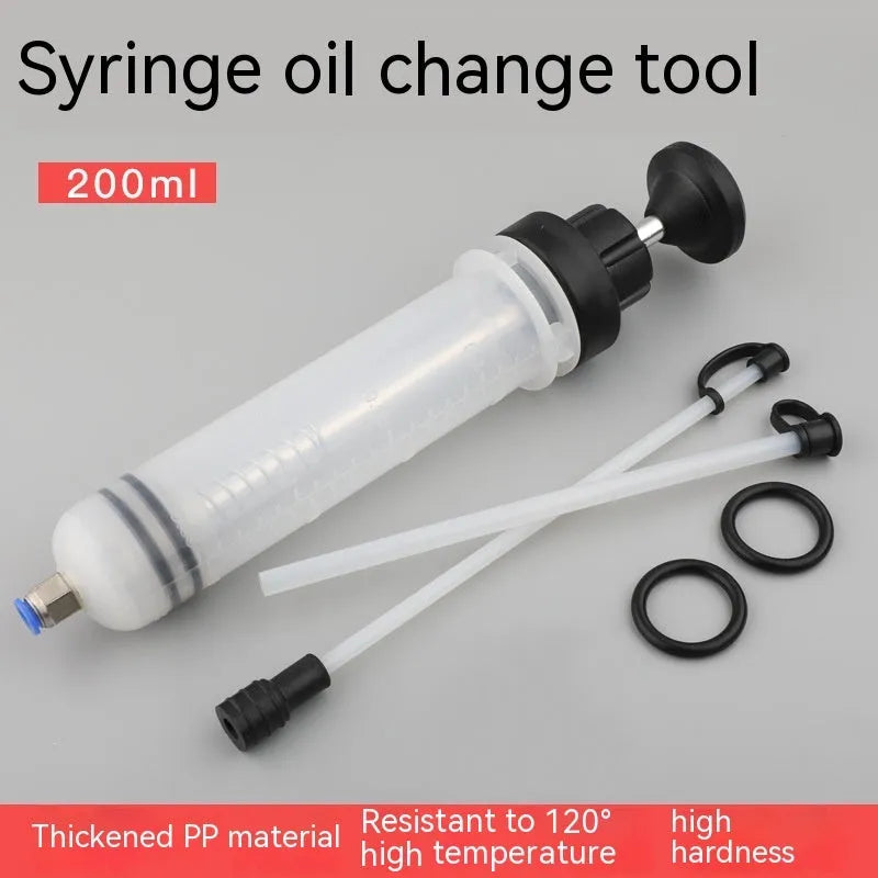 Manual oil suction and injection pump with polypropylene barrel in three capacity sizes