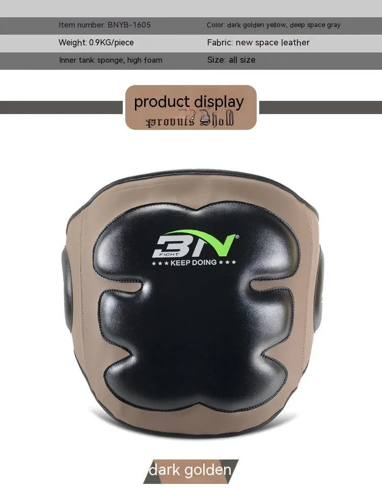 Sanda boxing chest protection target in dark grey or khaki colour for waist protection during martial arts training