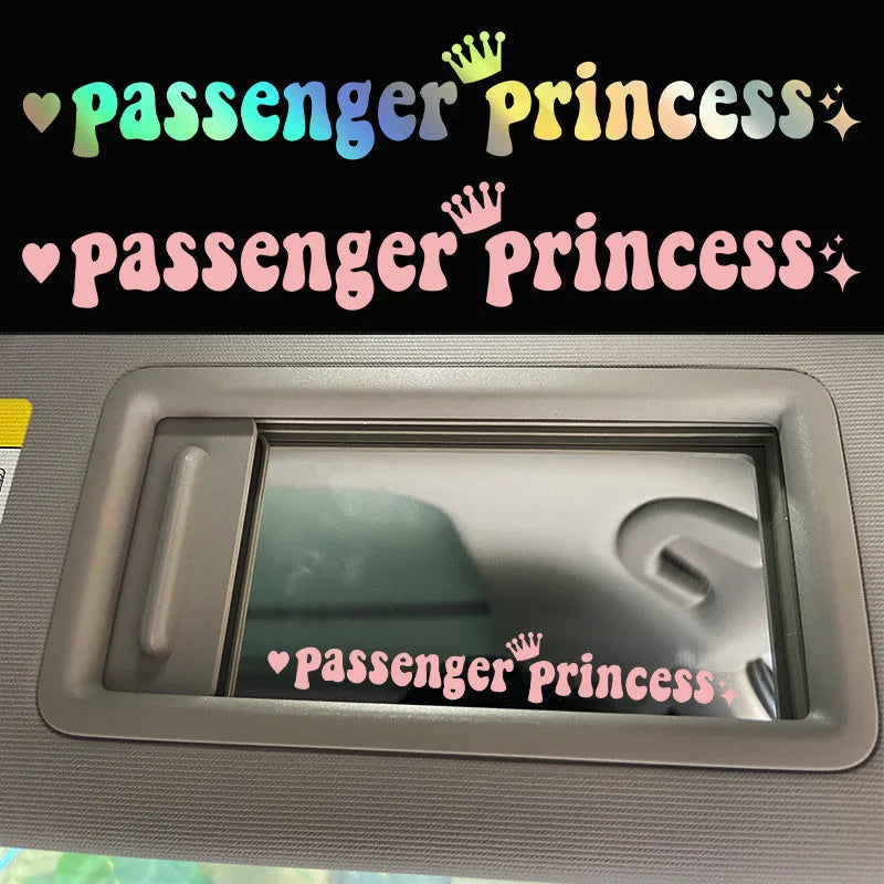 Passenger princess plastic car sticker for rearview mirror decoration