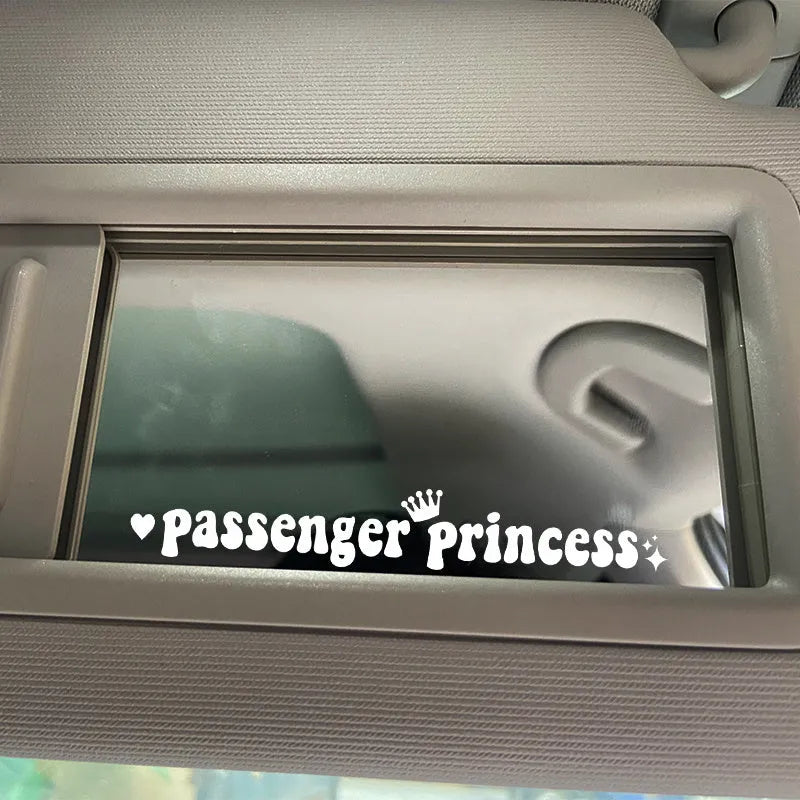 Passenger princess plastic car sticker for rearview mirror decoration