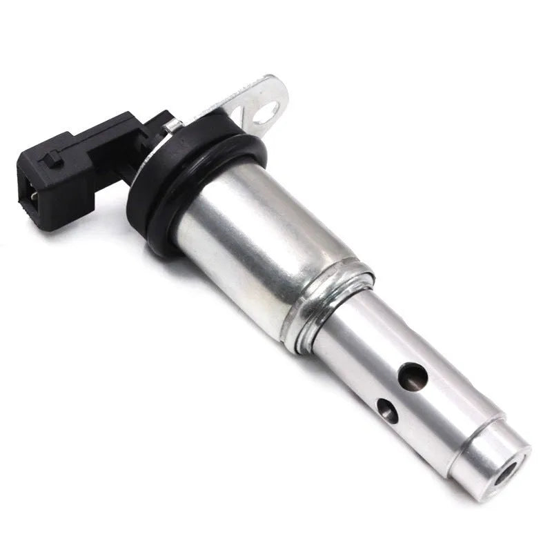 Metal BMW camshaft VVT solenoid valve for 1, 3, and 5 Series engines.