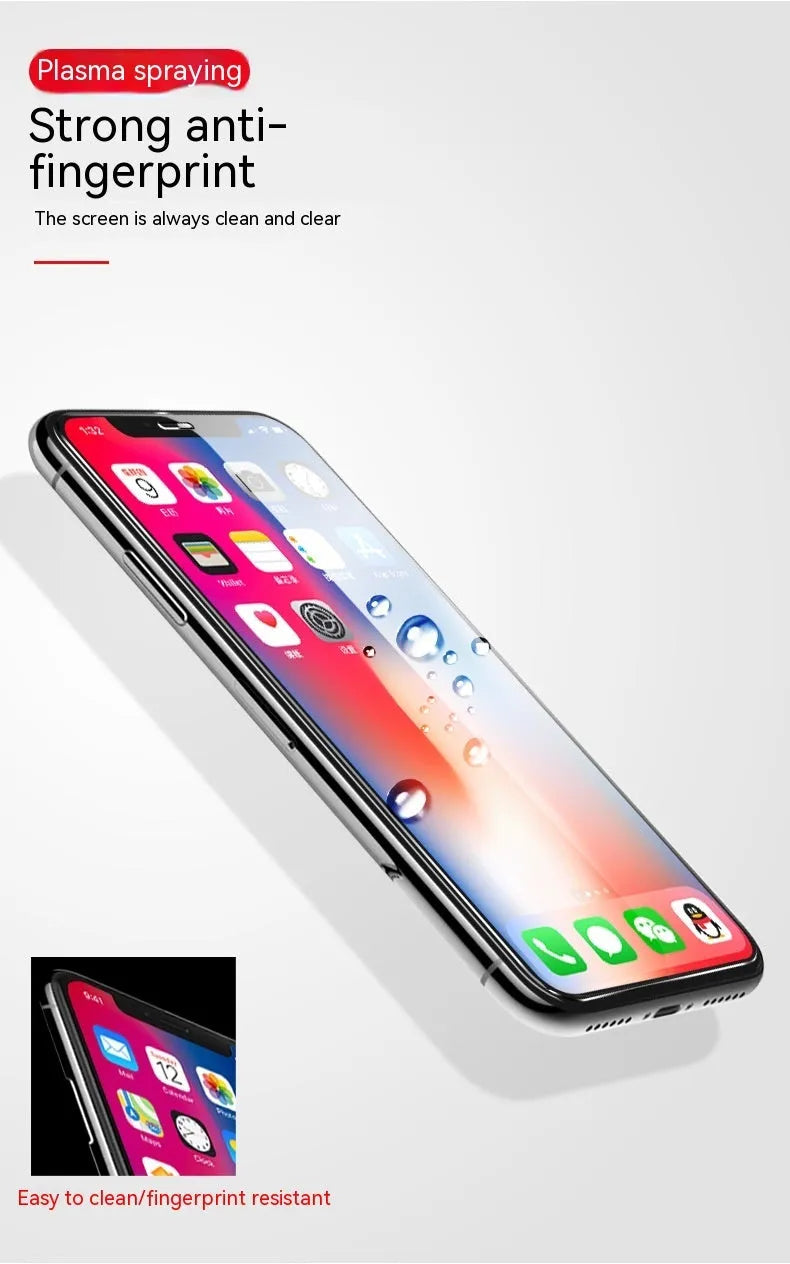 HD tempered glass screen protector for Samsung mobile phone showing full screen coverage.