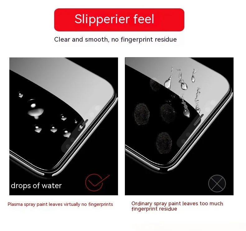 HD tempered glass screen protector for Samsung mobile phone showing full screen coverage.