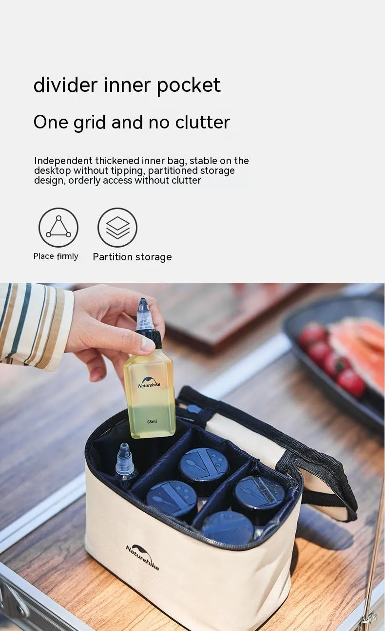 Naturehike six-piece PP plastic seasoning bottle set for outdoor cooking and travel meals