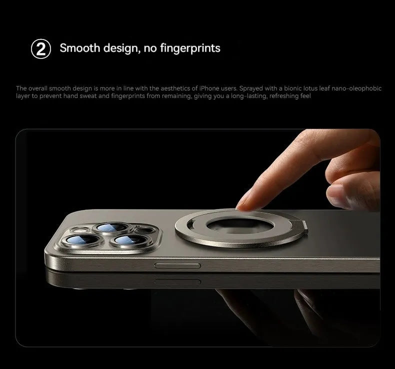 Creative Phone Case Pivot Protective Cover Advanced Magnetic Transparent Silicone Drop-resistant for Apple iPhone