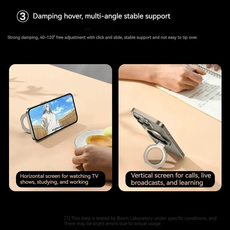 Creative Phone Case Pivot Protective Cover Advanced Magnetic Transparent Silicone Drop-resistant for Apple iPhone