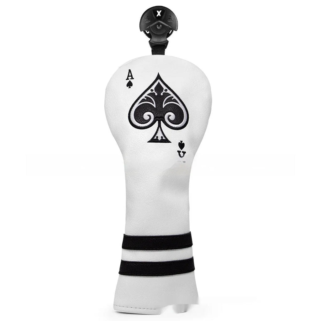 PU golf putter sleeve accessory shown in multiple colours including grey, red, and black
