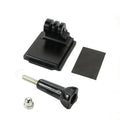 Black aluminium alloy and plastic helmet holder with quick-release bracket for GoPro Hero 3 and Hero 4 cameras