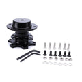 Car steering wheel quick release adapter device in black, red, blue, silver or gold for vehicle modification