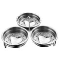 Heart-shaped stainless steel egg steamer with compact design for kitchen egg preparation
