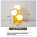 Creative mushroom table lamp with three-colour dimming, wrought iron and glass shade, black tricolour light option