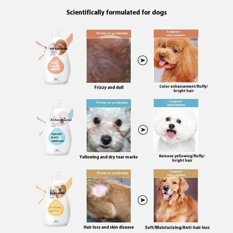 Gel pet shampoo bottle for dogs and cats 200-500ml deodorising bath