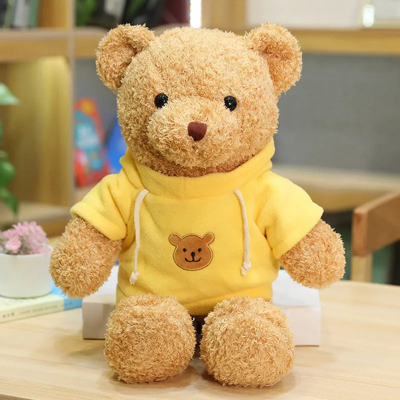 Plush teddy bear stuffed toy in beige with soft fabric and PP cotton filling, available in multiple sizes