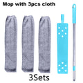 Retractable 156cm bed bottom cleaning brush with microfiber cloths and bristle head for dust removal under furniture