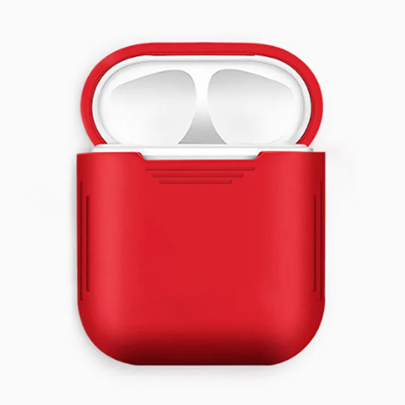 AirPods silicone protective case with shockproof earmuffs and anti-loss rope in various colours