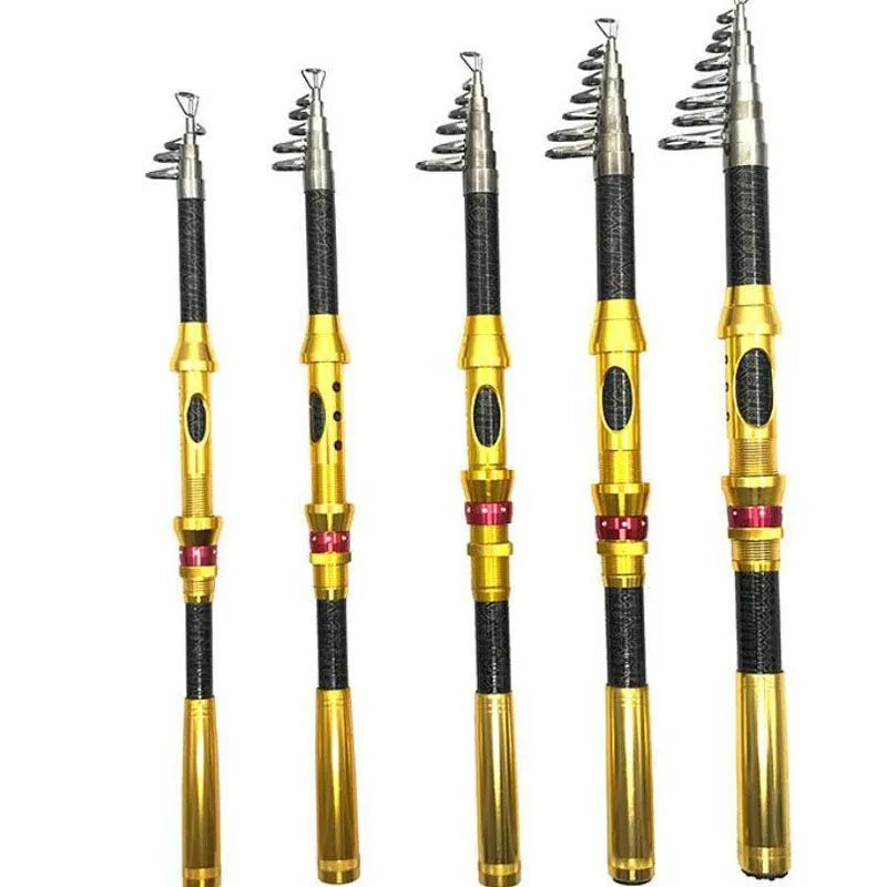 Black carbon mini sea otter telescopic sea fishing rod, available in 1.8m to 3.0m lengths for sea fishing.