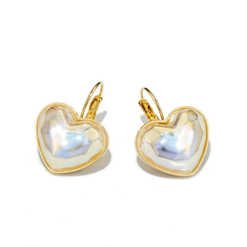 Gold alloy summer niche design women's ear clips with natural styling